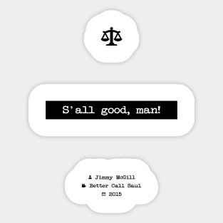 Better Call Saul, S'all good man, Typewriter quote wall art, Motivational Quote, Wall Art Poster, Quote Print, Home Decor, Movie Quote, TV Sticker